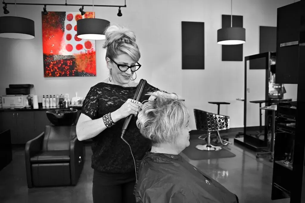 Hair styling at RED Salon